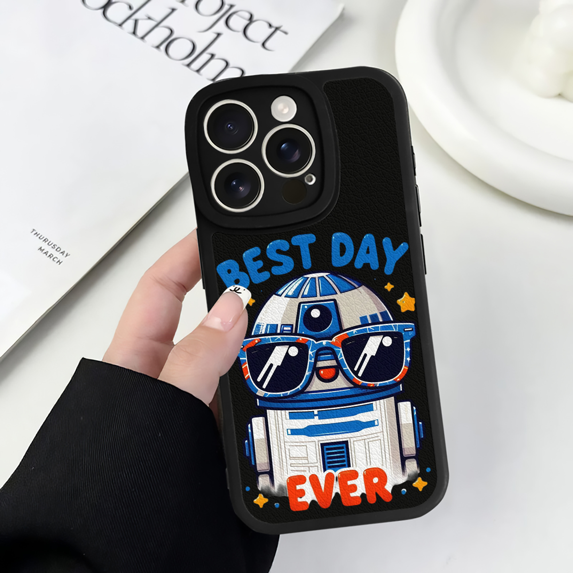 （画像用） スター・ウォーズ Star Wars 【iPhone 16シリーズ対応】シリコンスマホケース（レザー調） 材質：シリコン